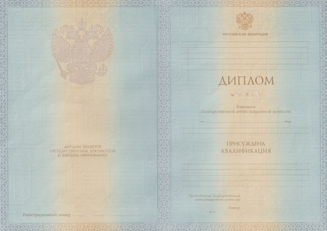 Диплом специалиста ВУЗ 2012-2013