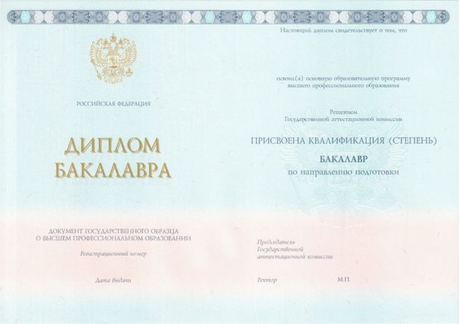 Диплом бакалавра 2013